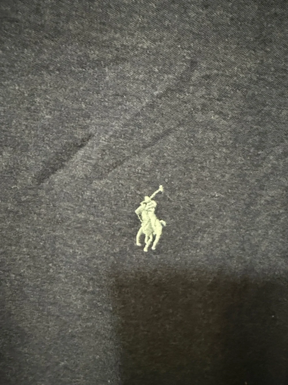 Ralph Lauren Men's Heather Navy Polo with light blue Pony XL